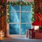 9FT LED Christmas Garland with Pinecones, Red Berries, Bows & Christmas Balls – Pre-Lit Holiday Garland with 50 Warm White Lights & 180 Branch Tips for Home, Porch & Indoor/Outdoor Decor